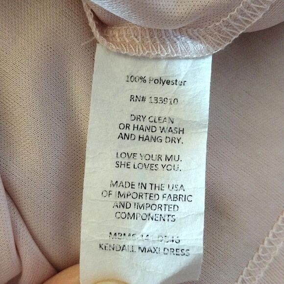 Show Me Your MuMu Dusty Blush Pink Kendall Slitted Maxi Dress Medium - Picture 14 of 16